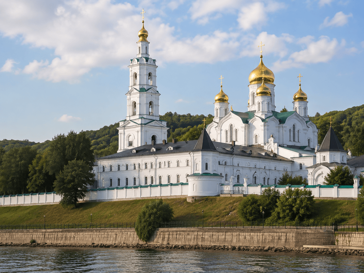 Монастырь в селе Винновка крупным планом
